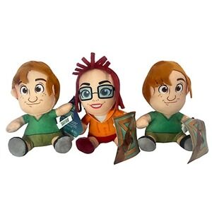 Set 3 Toy‎ Factory Scoob! 2 Shaggy & 1 Velma Plush 7"-8" NWT